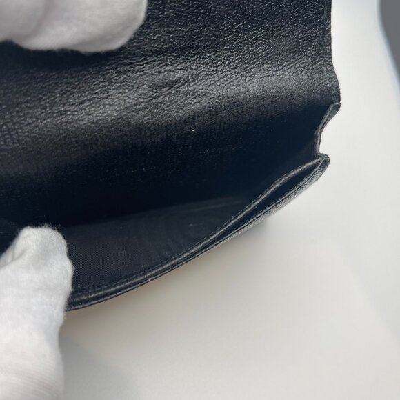 YSL Y Line Compact Wallet  Wallet - Black w/ Gold - Preowned - Picture 8 of 11